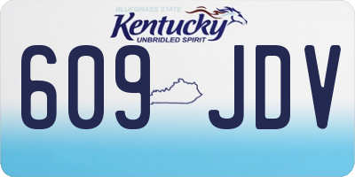 KY license plate 609JDV