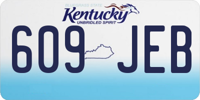 KY license plate 609JEB