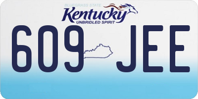 KY license plate 609JEE