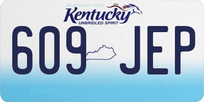 KY license plate 609JEP