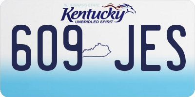 KY license plate 609JES