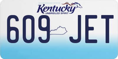 KY license plate 609JET