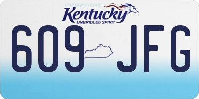 KY license plate 609JFG