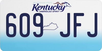 KY license plate 609JFJ