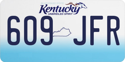 KY license plate 609JFR