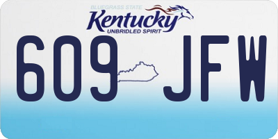 KY license plate 609JFW