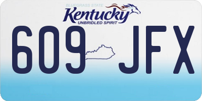 KY license plate 609JFX