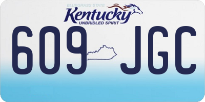 KY license plate 609JGC