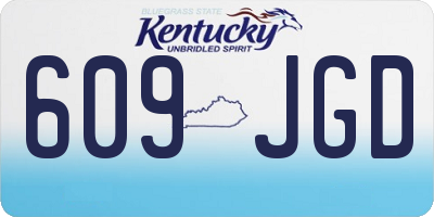 KY license plate 609JGD