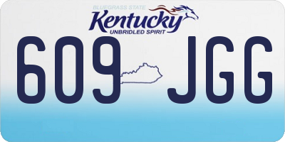 KY license plate 609JGG