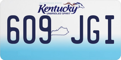 KY license plate 609JGI
