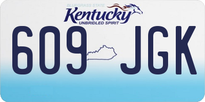 KY license plate 609JGK