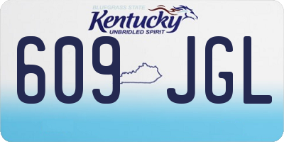 KY license plate 609JGL
