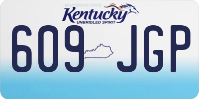 KY license plate 609JGP