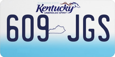 KY license plate 609JGS