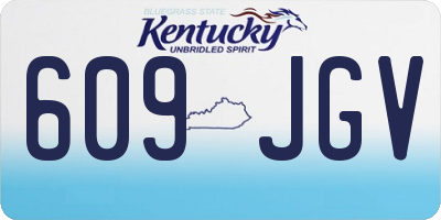 KY license plate 609JGV