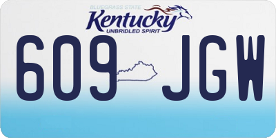 KY license plate 609JGW