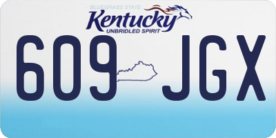 KY license plate 609JGX
