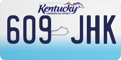 KY license plate 609JHK