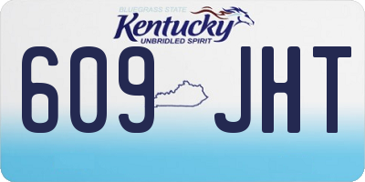 KY license plate 609JHT