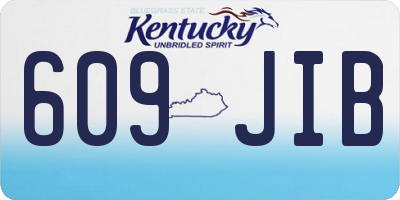 KY license plate 609JIB