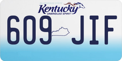 KY license plate 609JIF