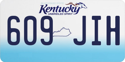 KY license plate 609JIH
