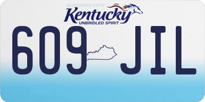 KY license plate 609JIL