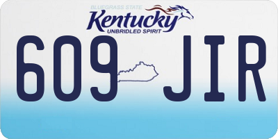 KY license plate 609JIR
