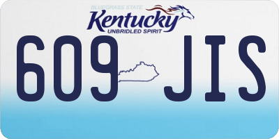 KY license plate 609JIS