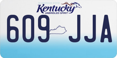 KY license plate 609JJA