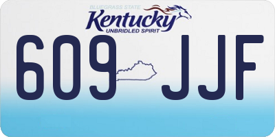 KY license plate 609JJF
