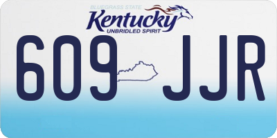 KY license plate 609JJR