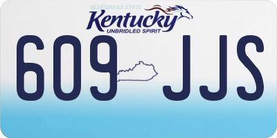 KY license plate 609JJS