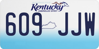 KY license plate 609JJW