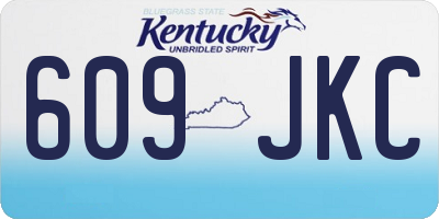 KY license plate 609JKC
