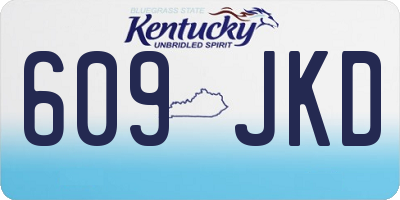KY license plate 609JKD