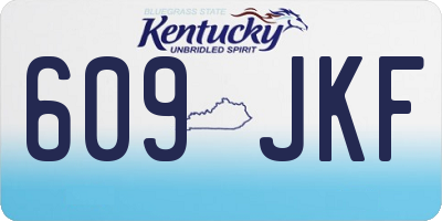 KY license plate 609JKF
