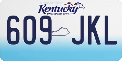 KY license plate 609JKL