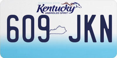 KY license plate 609JKN