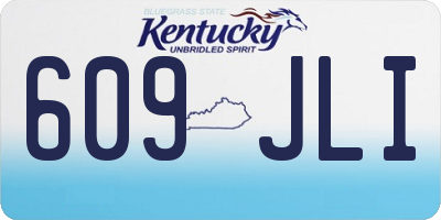 KY license plate 609JLI