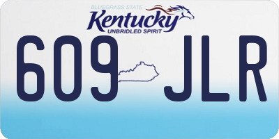 KY license plate 609JLR