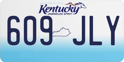 KY license plate 609JLY