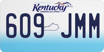 KY license plate 609JMM