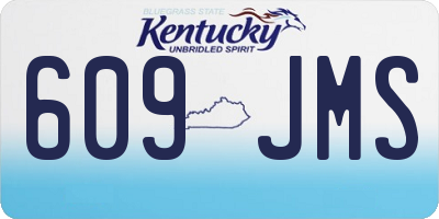 KY license plate 609JMS