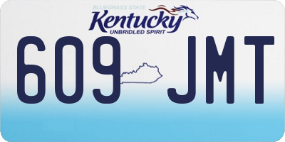 KY license plate 609JMT