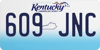 KY license plate 609JNC