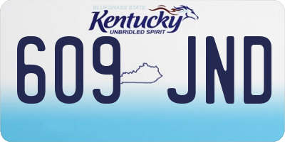 KY license plate 609JND