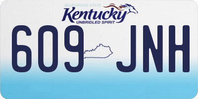 KY license plate 609JNH