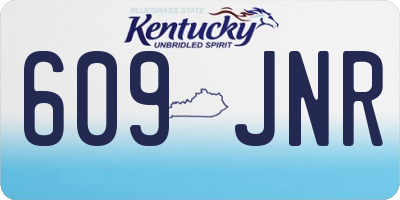 KY license plate 609JNR